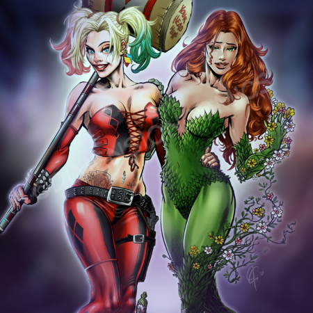 Harley Quinn & Poison Ivy color